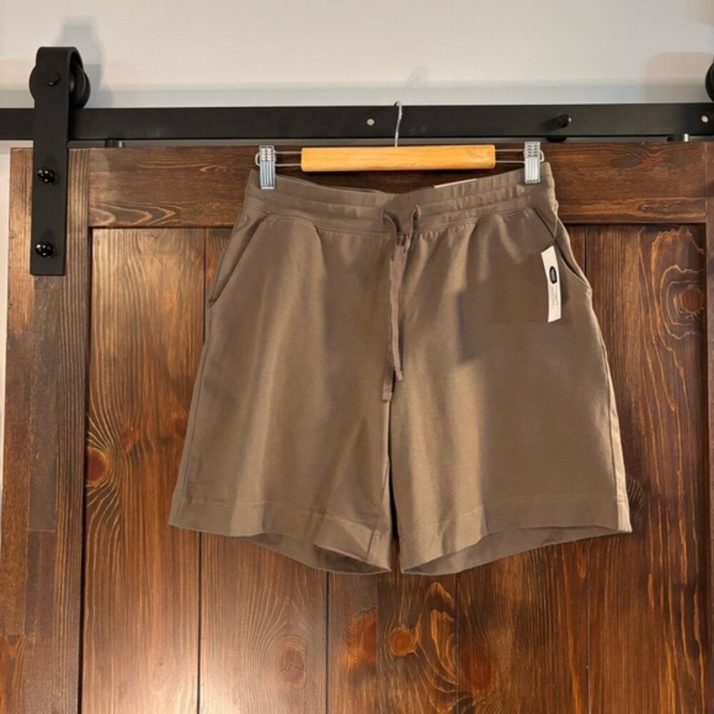 Karen Scott Pull-On Stretchy Elastic Waist Knit Casual Brown Shorts NWT - Picture 4 of 6